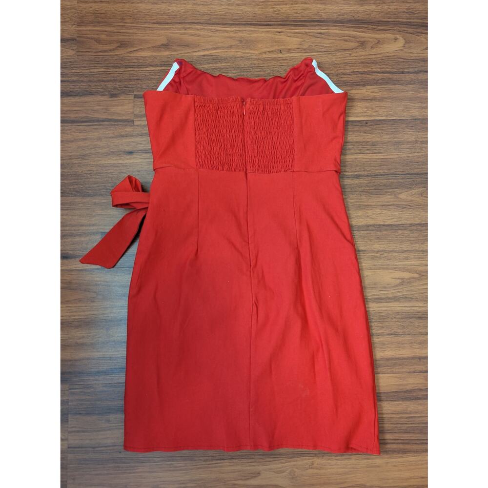 Hello Molly Hot Vibes Mini Dress Size XL Red Wrap Dress NWT Coastal Cowgirl - Picture 3 of 6
